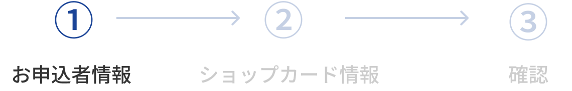 申し込みフォームステップ①申込者情報